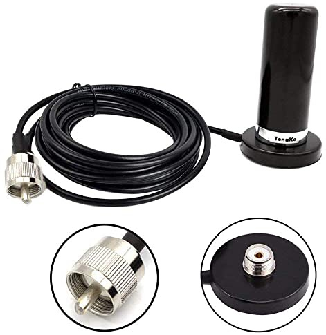 HH-N2RS Dualband Antenne UHF VHF 400-470 136-174MHZ und SO239 Mount Magnetbasis UHF PL-259 Antennenkabel Dach oder Kofferraum für Mobilfunkgeräte PL259 Steckverbinder