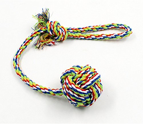 Boowhol Rope Balls Cat Balls for Construction – Dental Care Function Hand Knitting Clean Teeth Chew Toy Cotton Rope Toy