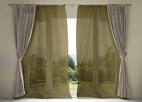 BIANCHERIAWEB Tenda Zanzariera 145x250cm Per Porte E Finestre Tendone Anti Mosche e Insetti Tinta Unita Marrone