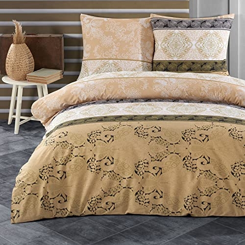 Buymax Bettwäsche 135x200 cm 4-teilig – Bettwäsche Set Renforcé 100% Baumwolle, 2 x Bettbezug 135x200 cm und 2 x Kissenbezüge 80x80 cm, Oeko-TEX, Reißverschluss, weich und atmungsaktiv