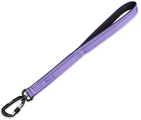 Guinzaglio lungo riflettente 3M - Guinzaglio corto in nylon per cani di taglia media e grande che camminano, si allenano, si accampano e fanno escursioni. (Guinzaglio corto da 45cm, Ultra violetti)