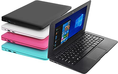 Bigmachine Windows 10 Mini Laptop 10,1 Pollici 32 GB Tastiera AZERTY Francese Ultra Sottile e Leggero Netbook Quad Core PC HDMI Webcam Netflix Youtube (nero)