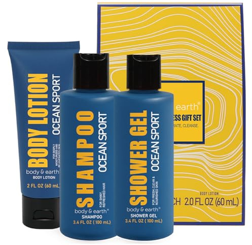 BODY & EARTH Set Regalo Uomo - Set Regalo Compleanno 3 Pezzi