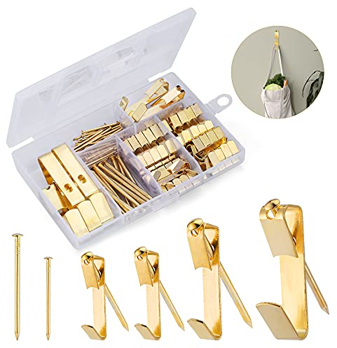 DazSpirit 110 Pièces Crochet Pour Cadre Photo, Kit de suspension de tableaux, crochet tableau, crochets de suspension de photo, pour le bureau à domicile photo peinture suspendue, fixation cadre