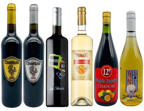 Pack Selección 6 Botellas 75cl - Contiene Vino de Barrica, Vino Joven, Sangría, Moscatel, Vermouth y Frizzante Elaborado en La Rioja por Destilerías Riojanas