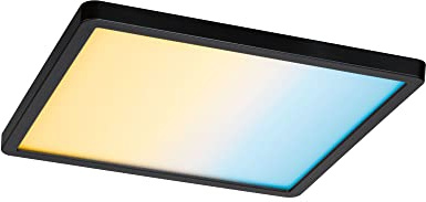 Paulmann 79967 LED Panel Einbaupanel Areo IP44 230x230mm eckig incl. 1x16 W dimmbar Tunable White Schwarz Kunststoff Deckenleuchte 3000 K