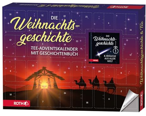 ROTH Calendario de Adviento de té La historia de Navidad 2023 lleno de mezclas de té de alta calidad