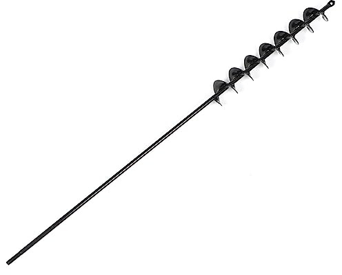 findmall 32 x 2 Extended Length Auger Drill Bit Garden Plant Auger for Planting Bulb 3/8 Hex Drive Drill Earth Auger Bulb Planter Tool