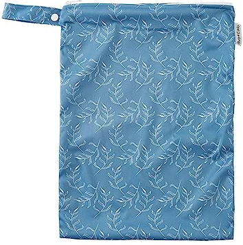 avo + cado Nasstasche UNO (M) - Gemustert - Wasser- und geruchsdicht - Größe: 29 x 40 cm - Schwimmbeutel, Wäschebeutel, Windelbeutel, Kulturbeutel (Blätter)