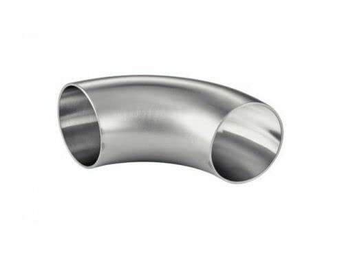 Générique Edelstahl 304L Rohrbogen 90° ISO 3D Schweißnaht – Winkelstück, Ø 13,5 bis 219,1 mm