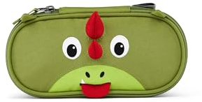 Affenzahn Stiftemäppchen für den Kindergarten, Federmäppchen für Kinder mit Tiermotiv und Ziehzunge Drache - Grün