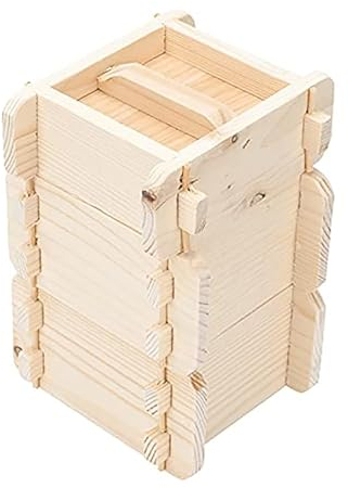 ANSNOW Cesta de Vapor Cuadrada de Madera Vaporera de Comida China de 2 Nicon Tapa Pastel de Arroz Osmanthus Perfumado Pastelería Jaula de Madera Cuadrada de Maderaiza Vaporera Pequeña Comercial, 9 T