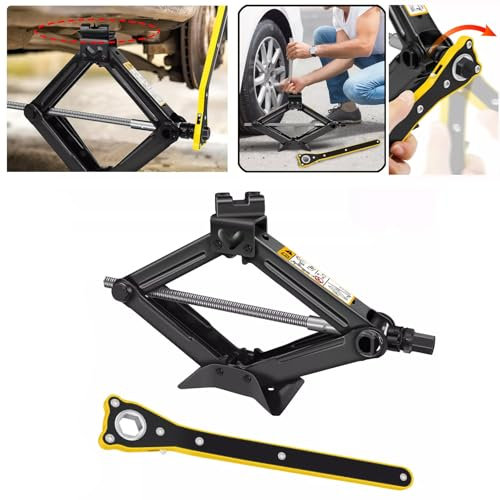 Scherenwagenheber 2 Tonnen Stahl Scherenwagenheber Kit mit Sechskantschlüssel