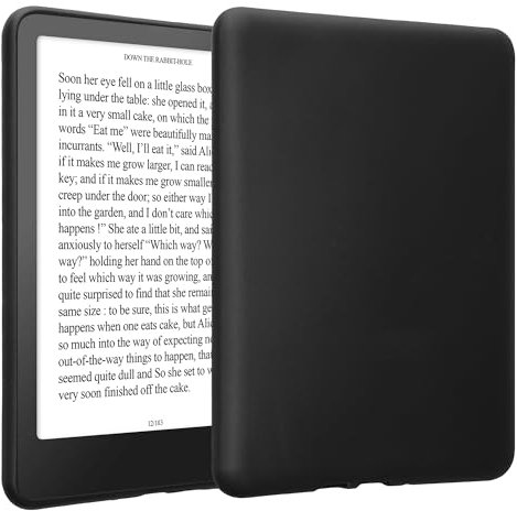 kwmobile Hülle kompatibel mit Amazon Kindle Paperwhite (2024)/Colorsoft - Silikon eReader Cover Case Schutzhülle - Schwarz matt