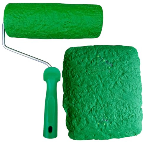 Rullo per cemento stampato e testurizzato + Levigatrice manuale con manico in legno (Caspio)