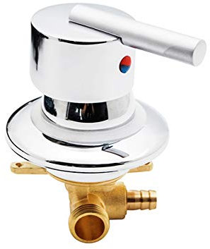 Robinet mitigeur unidirectionnel G1/2 en laiton pour robinet de douche à cartouche thermostatique froide et chaude, durable et fiable, idéal pour l'installation de cabine de douche