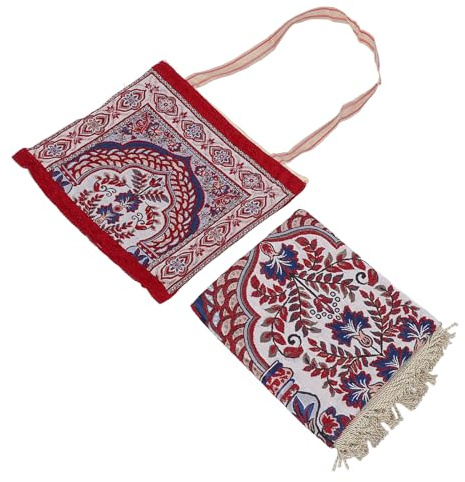 SENECESLI Toalla de Playa Turca, Bolsa de Playa de Algodón y Toallas Bien Secas Suaves para Picnic (Rojo)