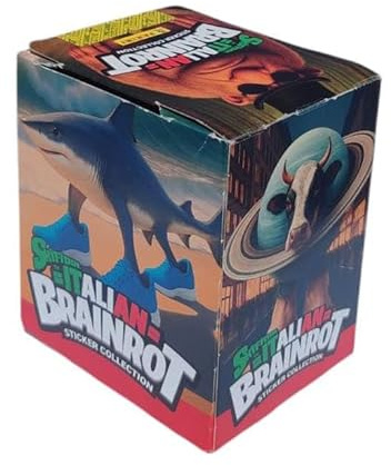 Generico Scatola Box 36 bustine di figurine Skifidol Italian Brainrot Mix Psichedelico -(figurine ADESIVI) panini