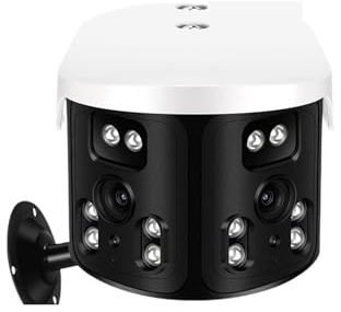 KVBRUI Caméra de Surveillance extérieure Wi-FI 4K 8 MP, Grand Angle 180 °, Vision Nocturne Couleur IR 4 MP, caméra de sécurité Intelligente CCTV(AU Plug,4MP NO SD Card)