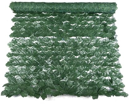 Siepe Artificiale Edera Finta Rete Foglie Finte Parete Verde Frangivista Copri Ringhiera Copertura Balcone Privacy da Giardino Esterno per Recinzione Balconi(Dark Maple Leaf)