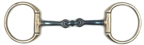 Equine Smile ES0021 Olive Head Bit Double Broken with Swet Iron Stainless Steel Ring Diameter 70 mm Bit Thickness 13 mm (12.5 cm)