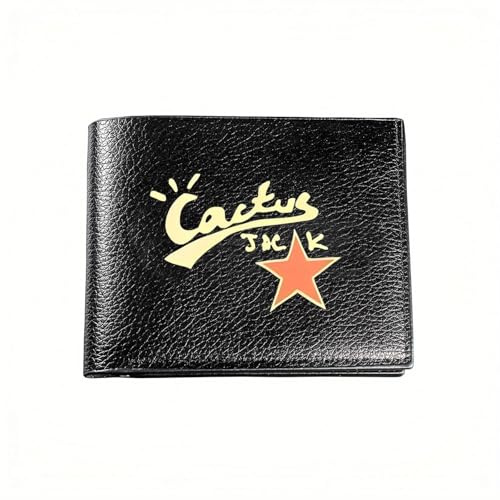 QIOEURYU Portefeuille classique Cactus Jack Star Stylé pour hommes business casual élégant simple et pratique stylé pour hommes et femmes