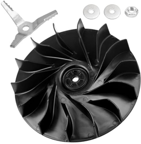 MonoSora Impeller Fan for BG56 BG86 SH56 SH86 Garden Vac Blower and Shredder, 167mm Outer Diameter, 7mm Center Hole, 48mm Length, Plastic Construction, 5-Piece Set