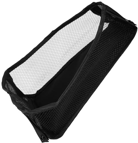 NESTINGHO Bolsa Inferior para Cochecito de Ñiño Reutilizable y Portátil de Tela Oxford Negra, Cesta Organizadora Ligera Adecuado para Almacenamiento al Aire Libre