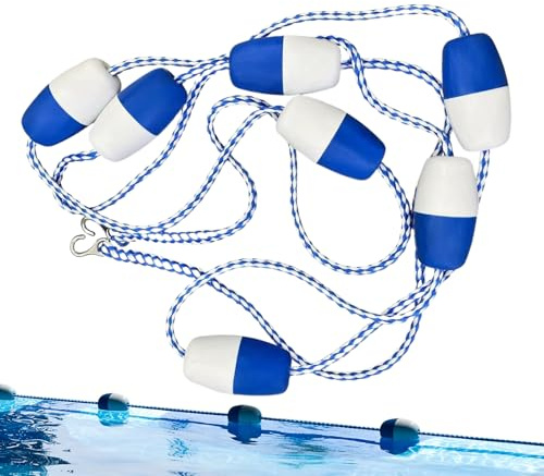 Alta visibilità resistente agli agenti atmosferici, galleggianti per corsie di nuoto, corda galleggiante, linea da corsa per interni domestici, pubblici, gare di allenamento, divisore di sicurezza per