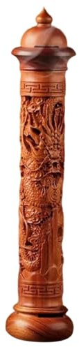 Feyoalix Stick Base Wooden for Sticks 29cm Vertical Redwood Solid Wood Burner Living Room Home Decoration