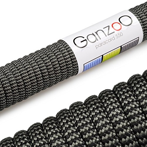 Ganzoo Paracord 550 Snöre Rep för Armband, Linne, Halsband, Nylonrep 30 Meter, Flerfärgad