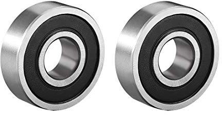 sourcing map 2 Stück 6000-2RS Kugellager doppelt abgedichtet 10 mm x 26 mm x 8 mm Kohlenstoffstahl Z1