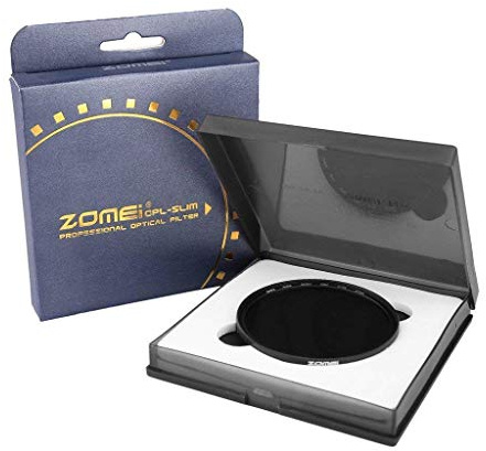 Zomei Filtro polarizador circular ultra delgado AGC de vidrio óptico PRO CPL de 58 mm