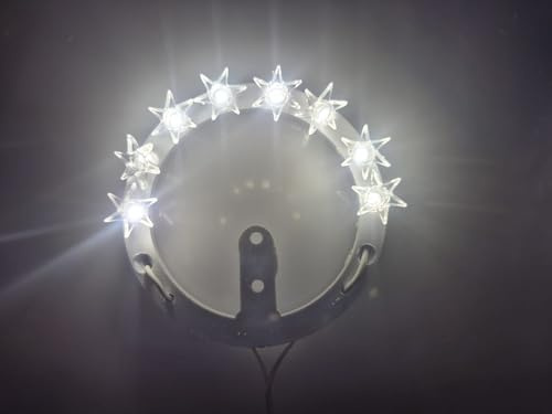 Fatma CORONA LUMINOSA DECORATIVA LED BIANCO CALDO DIAMETRO 8 CM CON TRASFORMATORE 220V