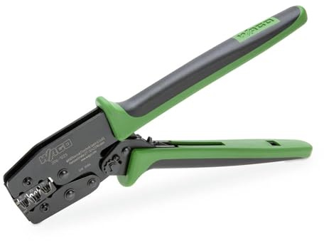 WAGO Crimp-Zange 206-1225 | Crimp-Bereich 10 mm², 16 mm² und 25 mm², für Aderendhülsen mit und ohne Kunststoffkragen, entriegelbare Zwangssperre für eine gasdichte Crimpung