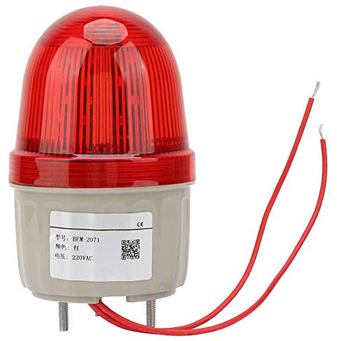 LED Lumière de Signal Stroboscopique 220V AC/3W, BEM-2071 LED Clignotant Phare Lampe d'Avertissement de Alarme Lumière, Voyant d'avertissement à LED Boulon de Fixé, Diamètre 75mm