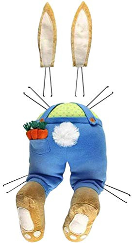 Ghirlanda di testa a forma di coniglietto pasquale, accessori per ghirlanda di testa a coniglietto, kit di decorazione per porta pasquale, kit per ghirlanda di benvenuto per interni ed esterni, per