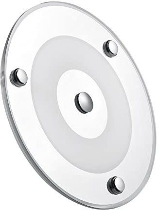 Obeaming 12V LED Deckenleuchte Wohnmobil, Dimmbar Panel Leuchte 120mm 4,5W 3000K 24V 400LM Zwei Farbe (Warm Weiß/Blau) mit Dimmer Schalter Aufbauleuchte für Camper Boot Yacht Innenbeleuchtung