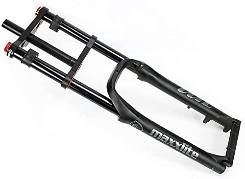 STRTG 20/26 Zoll Fahrrad Fat Air Gabel Schnee-/Strandfahrradgabel Doppelschulter Luftfederung Magnesium &Amp; Aluminiumlegierung Spread 135Mm Fit 4.0''Fat Tire B,20Inch