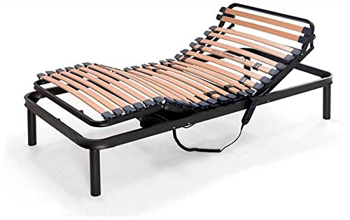 Topdormitorios - Cama articulada eléctrica de 5 Posiciones Independientes con Mando por Cable - Motor silencioso - Somier de Madera - 90 x 190 cm.
