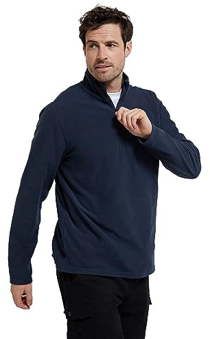 Mountain Warehouse Camber II Mens Half-Zip Fleece Jumper Navy 3XL