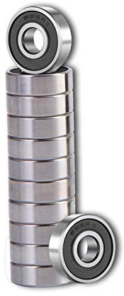 ［12 Pack］625-2RS Ball Bearings – Bearing Steel and Double Rubber Sealed Miniature Deep Groove Ball Bearings for VORON Mobius 2/3 3D Printer (5 x 16 x 5mm)