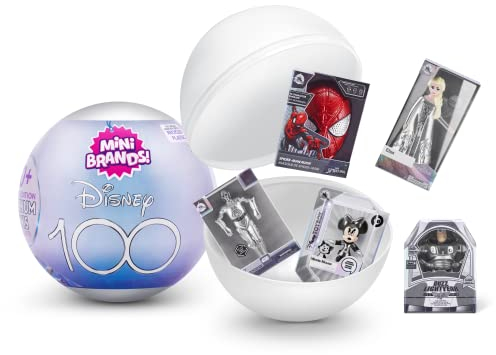 Mini Brands Disney Platinum 100 Years of Wonder,Limited Edition, Mystery Capsule Real Miniature Brands Collectible Toy, Disney 100th Anniversary Surprise Collectible, Single Capsule