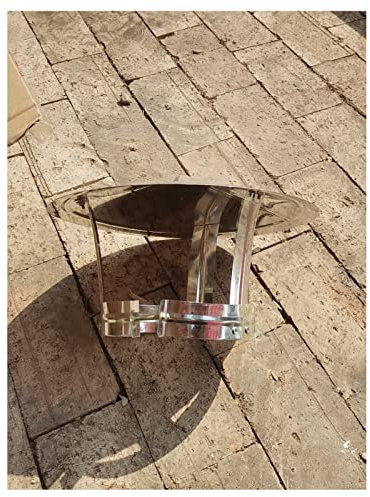 ZXCVASDF Chapeau De Cheminée, Chapeau Capot Cheminée, Grilles D'aeration,Capot De Cheminée en Fer Blanc,Chapeau De Cheminée Pare Pluie INOX, Installation Facile,d19cm*35cm/7.48cm*13.78i