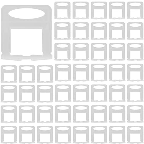FUNSUEI 1000 clip per livellamento delle piastrelle da 1 mm, distanziatori per livellatori per piastrelle in plastica per installazione professionale di pavimenti e pareti, colore bianco
