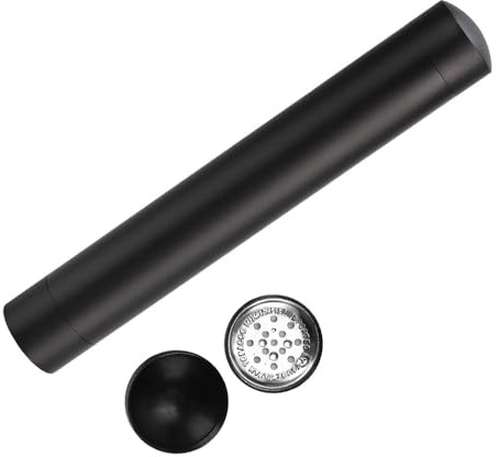 xsj6d1t Metall svart cigarrfodral tub luktsäker lufttät med inbyggd luftfuktare