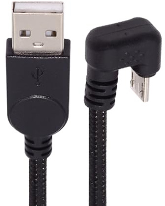 NFHK Câble d'alimentation USB 2.0 type A vers micro USB 5 broches mâle vers mâle 480 Mbps micro opposé en forme de U coudé vers l'arrière
