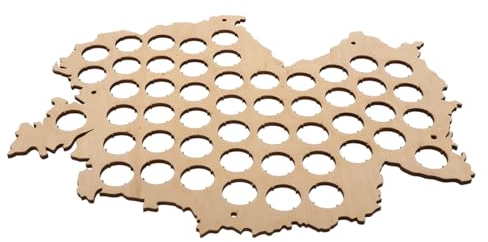 Selbstgemacht Holzkarte für Flaschenverschlüsse und Wanddeko