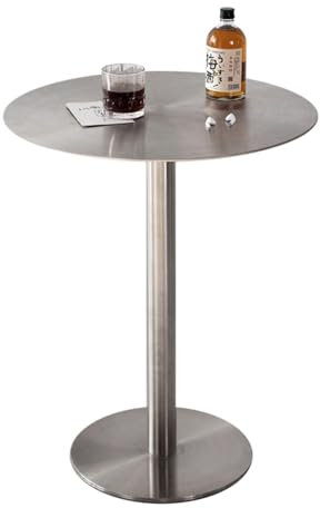 Moderner Cocktail-Bartisch, runder Bistro-Pub-Tisch, freistehender Frühstückstisch, Kaffee-Besprechungstisch aus Edelstahl für Esszimmer, Arbeit, Arbeitszimmer, Beistelltische im Wohnzimmer ( Size : 5