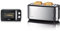 SEVERIN Mikrowelle Solo, Mikrowellengerät zum Auftauen und Erhitzen & Automatik-Langschlitztoaster, Toaster mit Brötchenaufsatz
